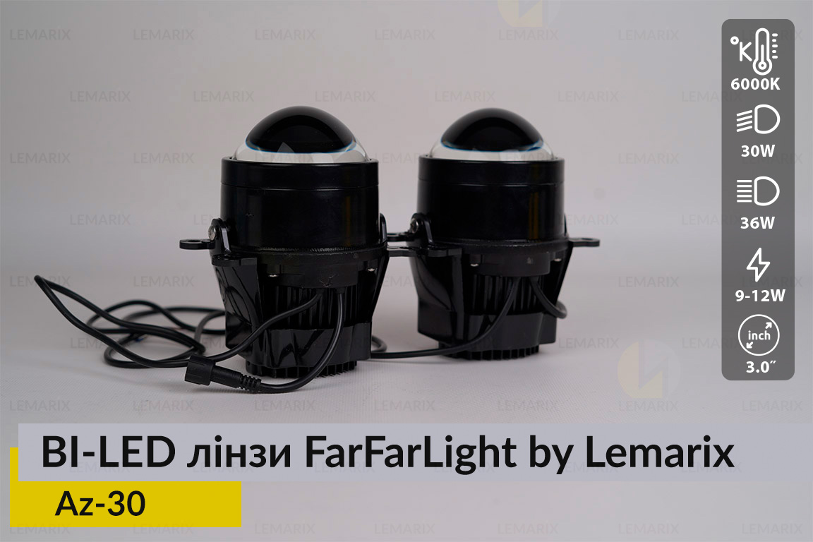 Протитуманні BI-LED лінзи FarFarLight by Lemarix серії Azul – Az30