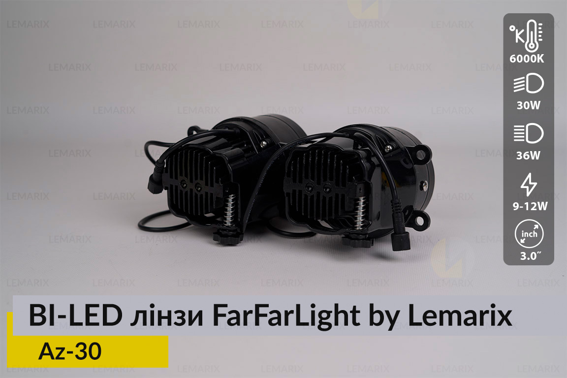 Протитуманні BI-LED лінзи FarFarLight by Lemarix серії Azul – Az30