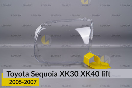 Стекло фары Toyota Sequoia XK30 XK40 (2005-2007) рест левое