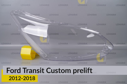 Скло фари Ford Transit Custom (2012-2018) дорест праве