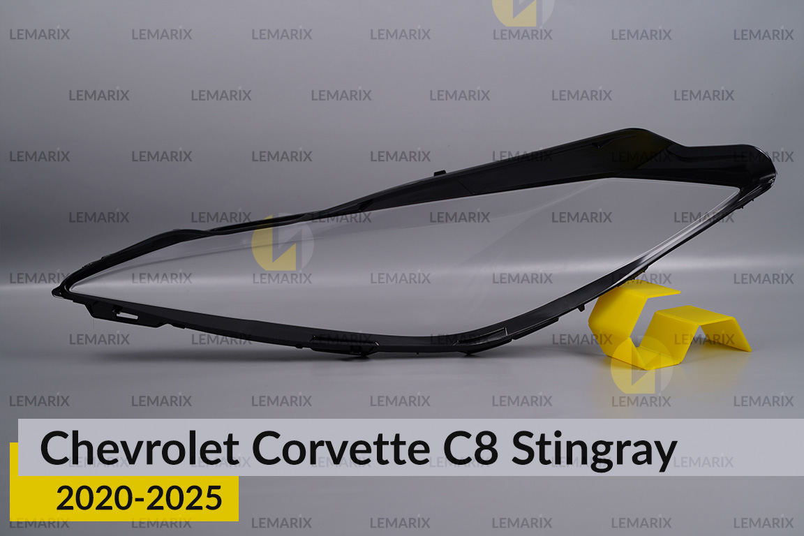 Скло фари Chevrolet Corvette C8 Stingray (2020-2026) праве