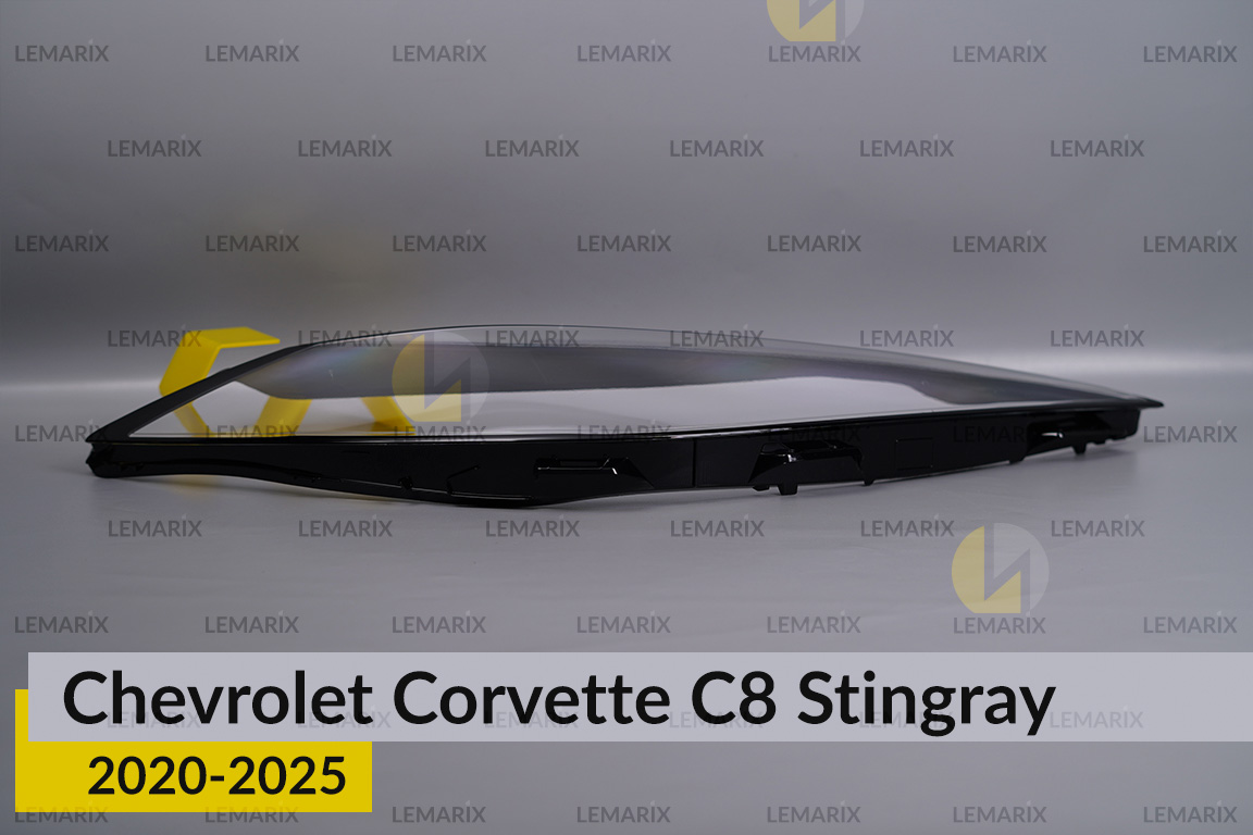 Скло фари Chevrolet Corvette C8 Stingray (2020-2026) праве