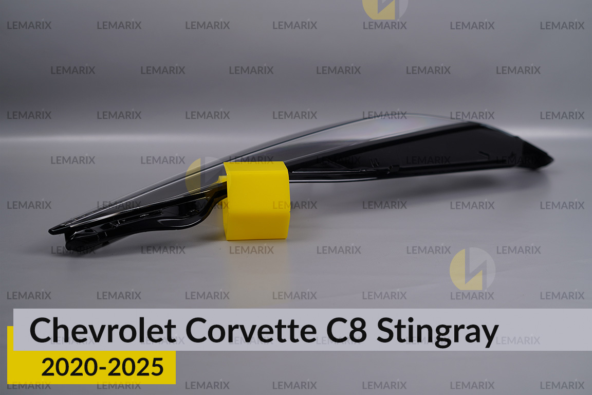 Скло фари Chevrolet Corvette C8 Stingray (2020-2026) праве