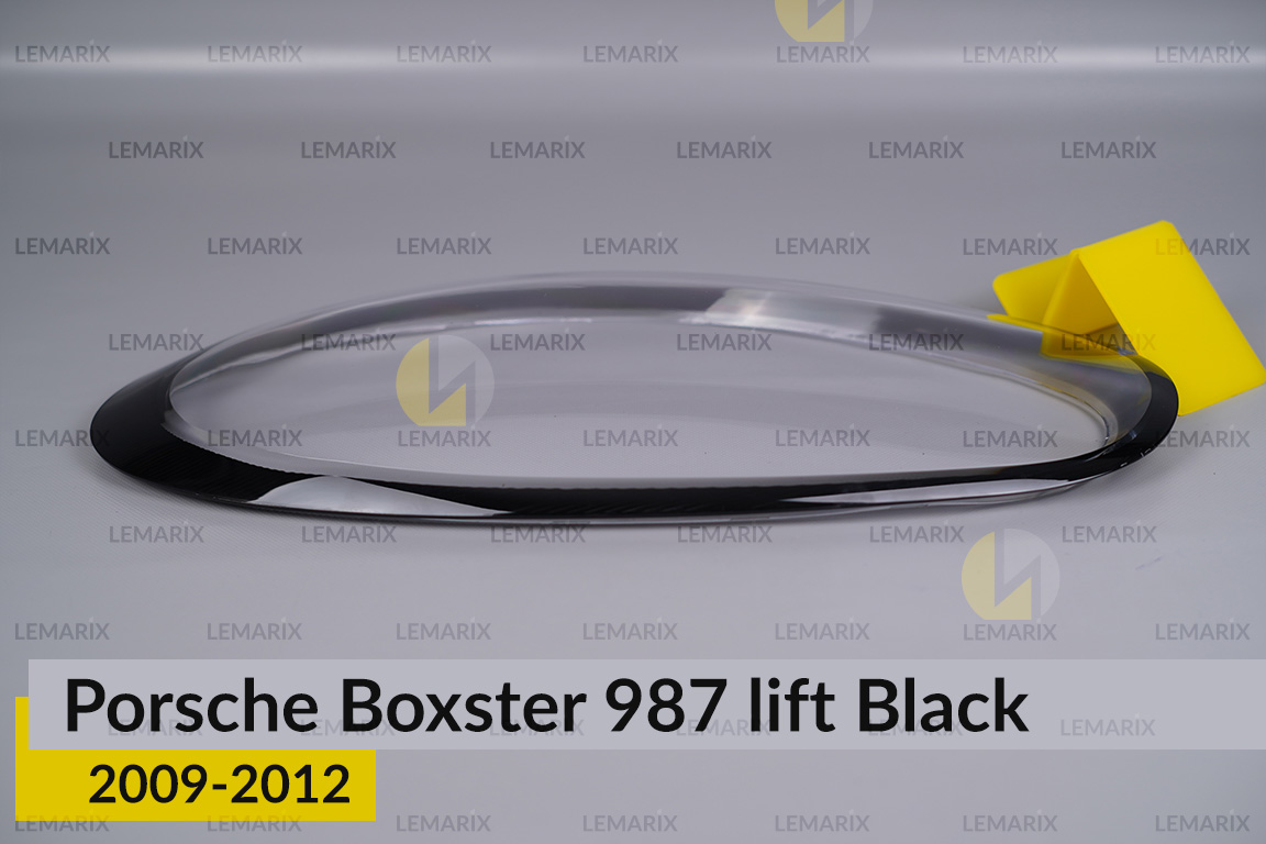 Стекло фары Porsche Boxster 987 Black (2009-2012) рест левое