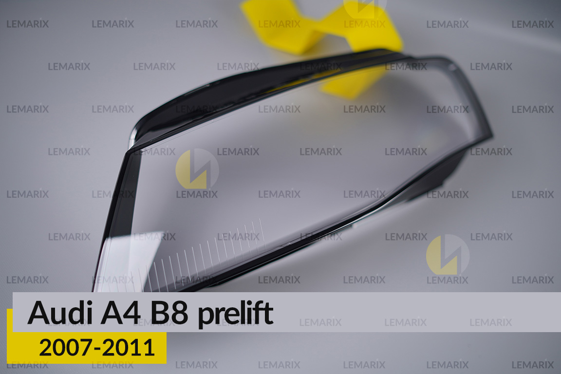 Скло фари Audi A4 B8 (2007-2011) дорест ліве