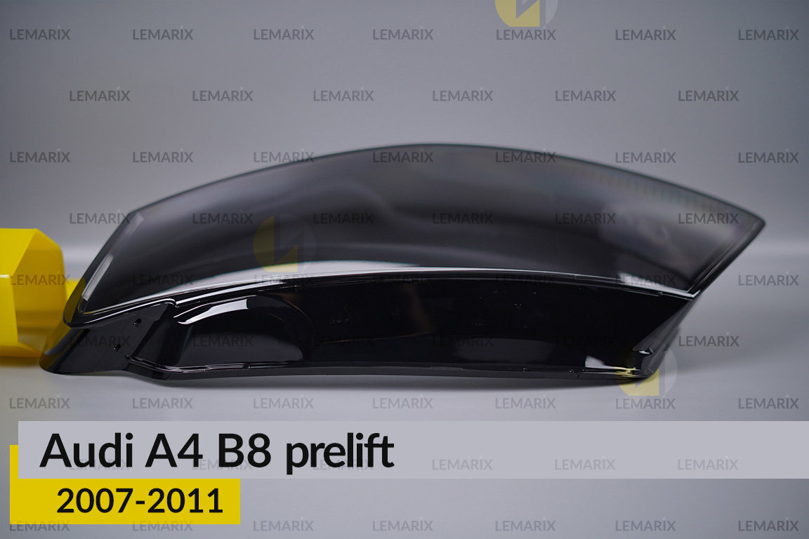 Скло фари Audi A4 B8 (2007-2011) дорест ліве