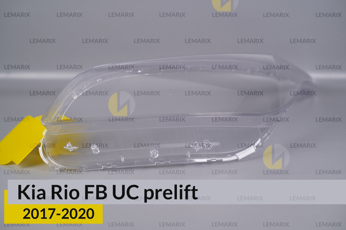Стекло фары Kia Rio FB UC (2017-2020) дорест левое