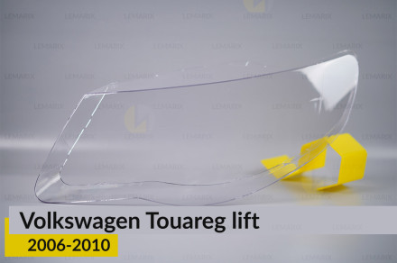 Скло фари VW Volkswagen Touareg (2006-2010) рест ліве
