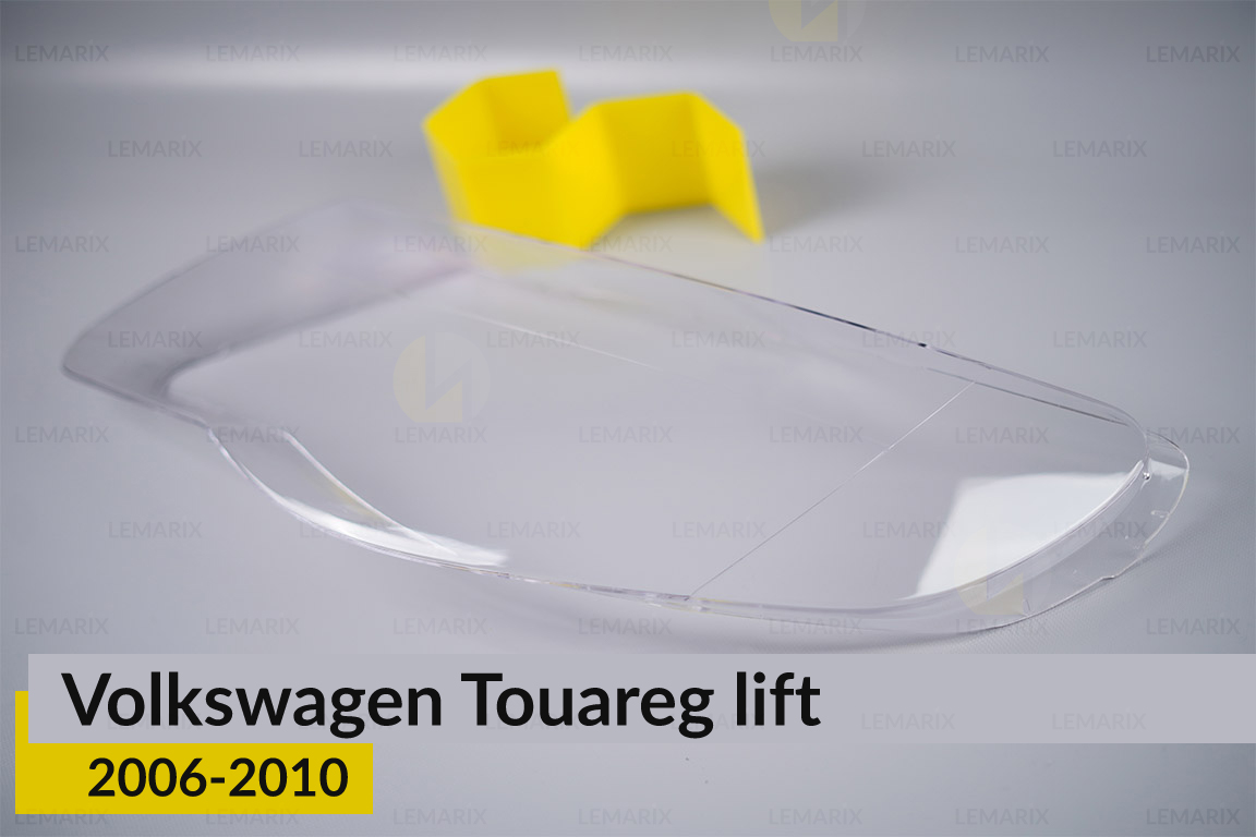 Скло фари VW Volkswagen Touareg (2006-2010) рест ліве