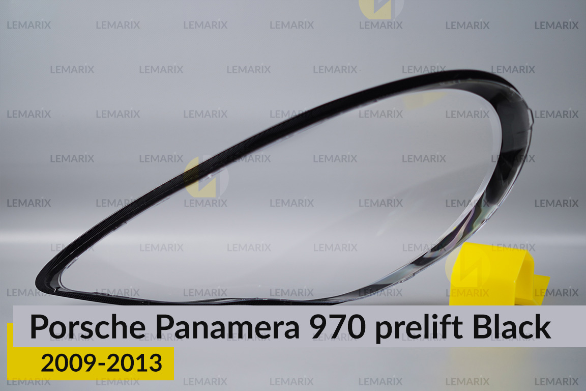 Стекло фары Porsche Panamera 970 Black (2009-2013) дорест правое