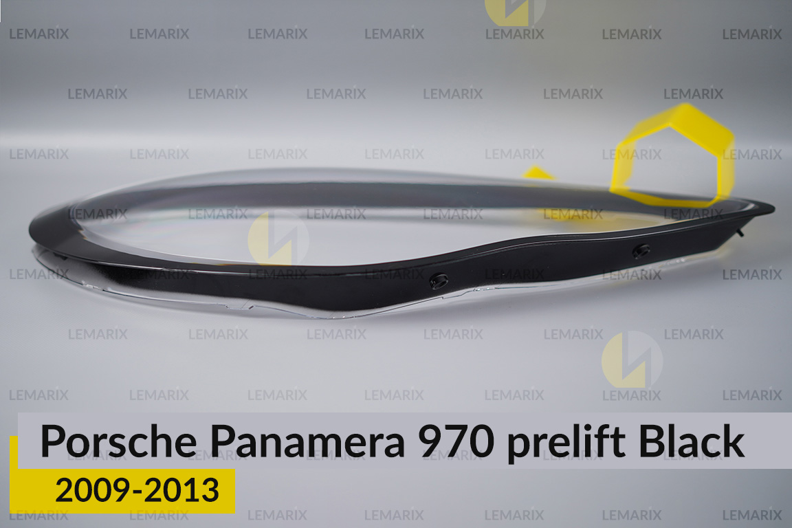Стекло фары Porsche Panamera 970 Black (2009-2013) дорест правое