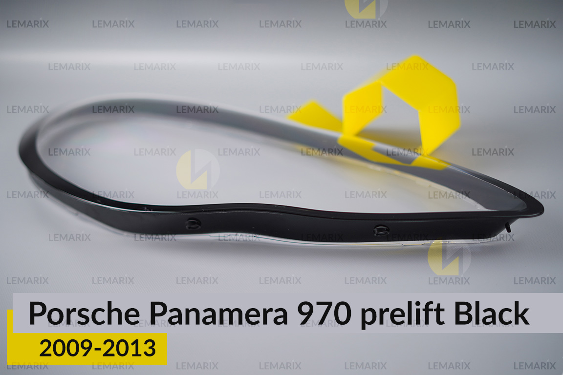 Стекло фары Porsche Panamera 970 Black (2009-2013) дорест правое
