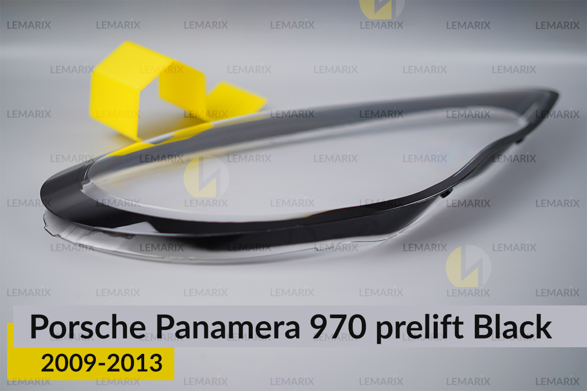 Стекло фары Porsche Panamera 970 Black (2009-2013) дорест правое