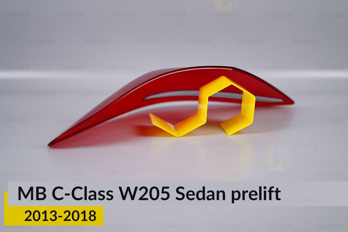 Стекло заднего фонаря Mercedes-Benz C-Class W205 Sedan (2013-2018) дорест правое