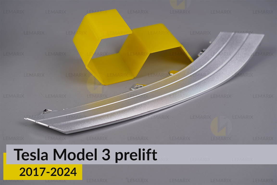 Хромированная декоративная маска нижняя Tesla Model 3 (2017-2024) дорест правая