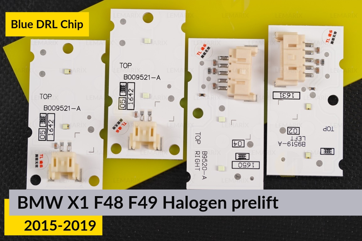 Сині LED DRL чіпи дхо плата BMW X1 F48 F49 Halogen (2015-2019) дорест (4 шт.)