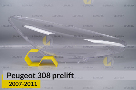Стекло фары Peugeot 308 (2007-2011) дорест правое