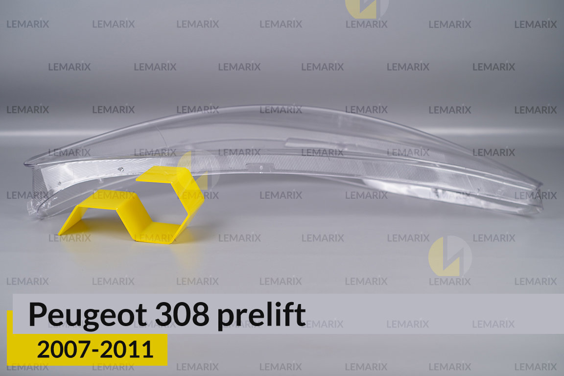 Скло фари Peugeot 308 (2007-2011) дорест праве