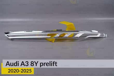 Хромована декоративна маска верхня Audi A3 8Y (2020-2025) дорест ліва