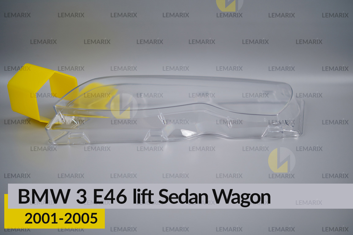Скло фари BMW 3 E46 Sedan Wagon (2001-2005) рест ліве