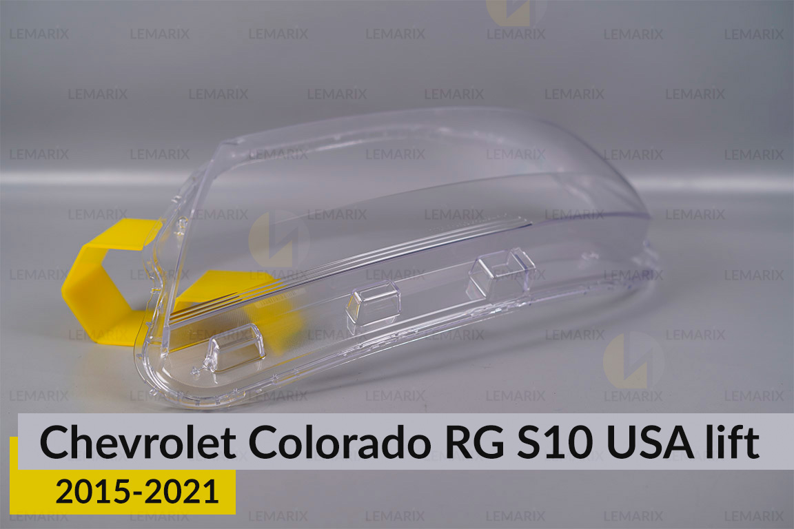 Скло фари Chevrolet Colorado RG S10 USA (2015-2021) 1 рест ліве