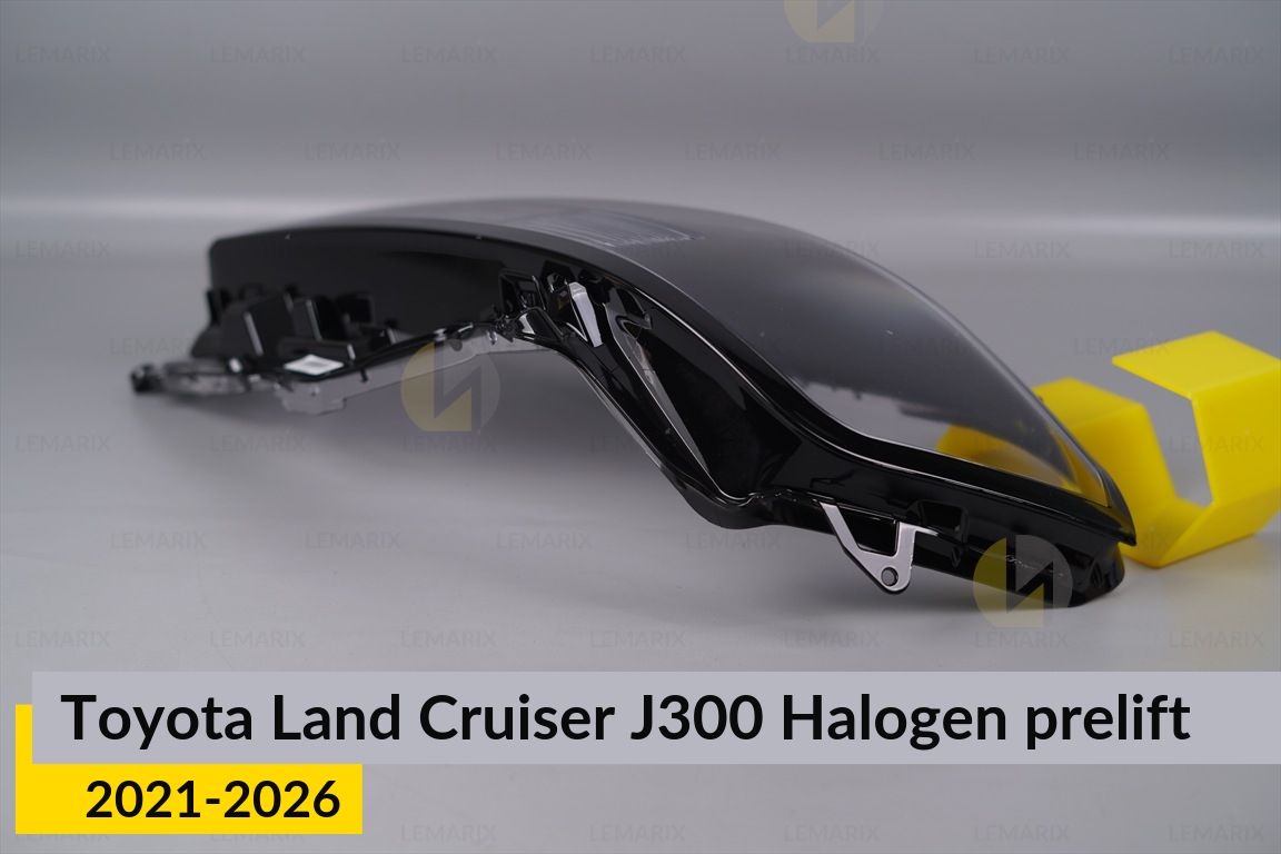 Скло фари Toyota Land Cruiser J300 Halogen (2021-2026) дорест ліве
