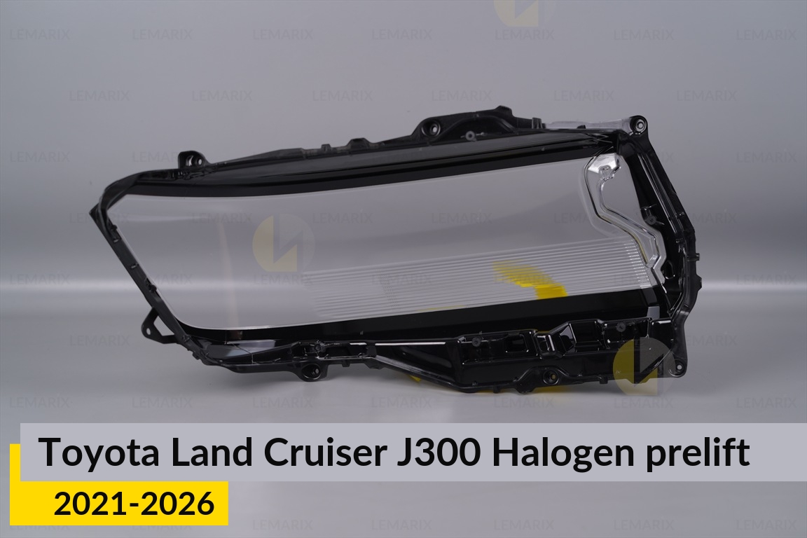 Скло фари Toyota Land Cruiser J300 Halogen (2021-2026) дорест ліве
