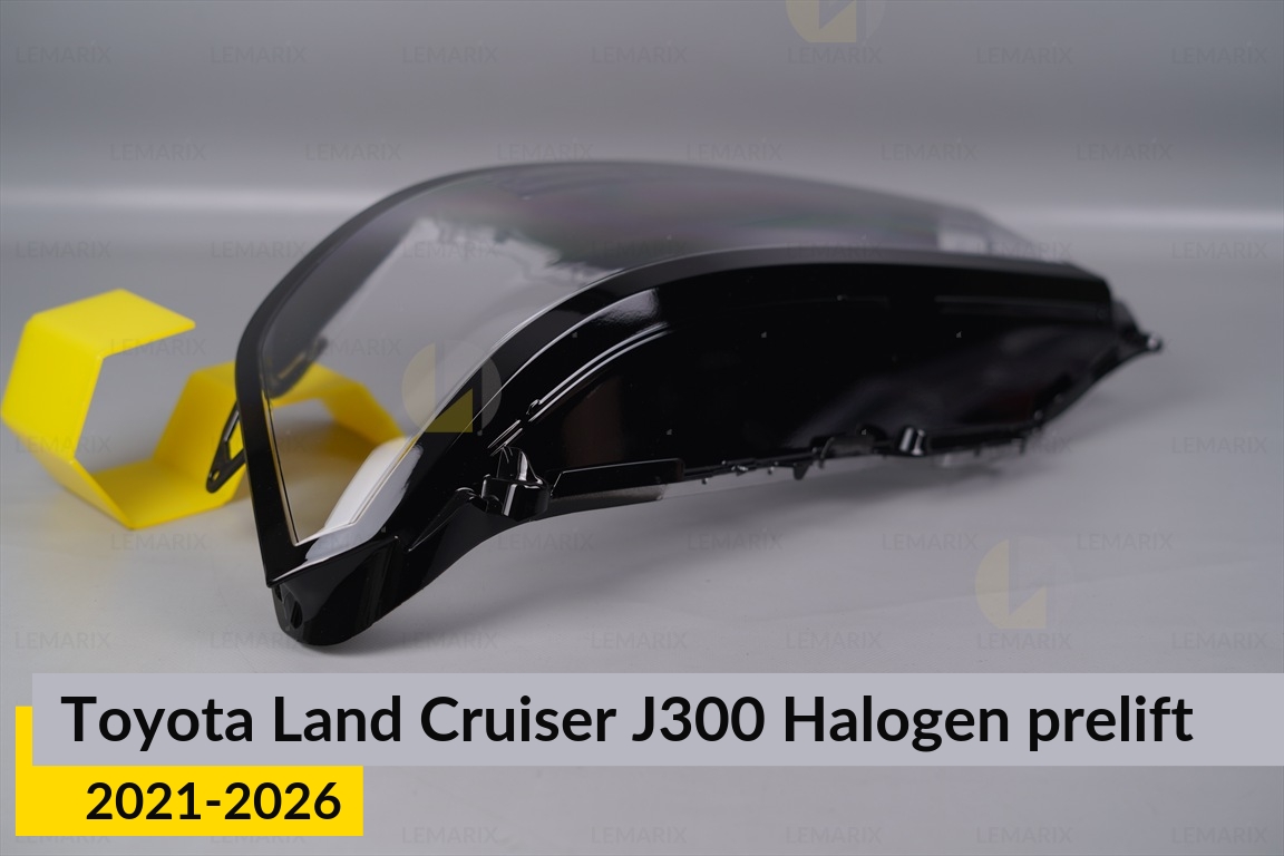Скло фари Toyota Land Cruiser J300 Halogen (2021-2026) дорест ліве