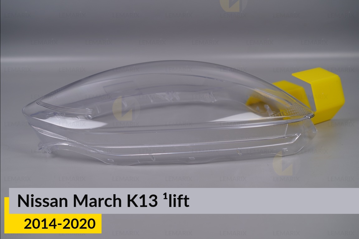 Скло фари Nissan March K13 (2014-2020) 1 рест праве