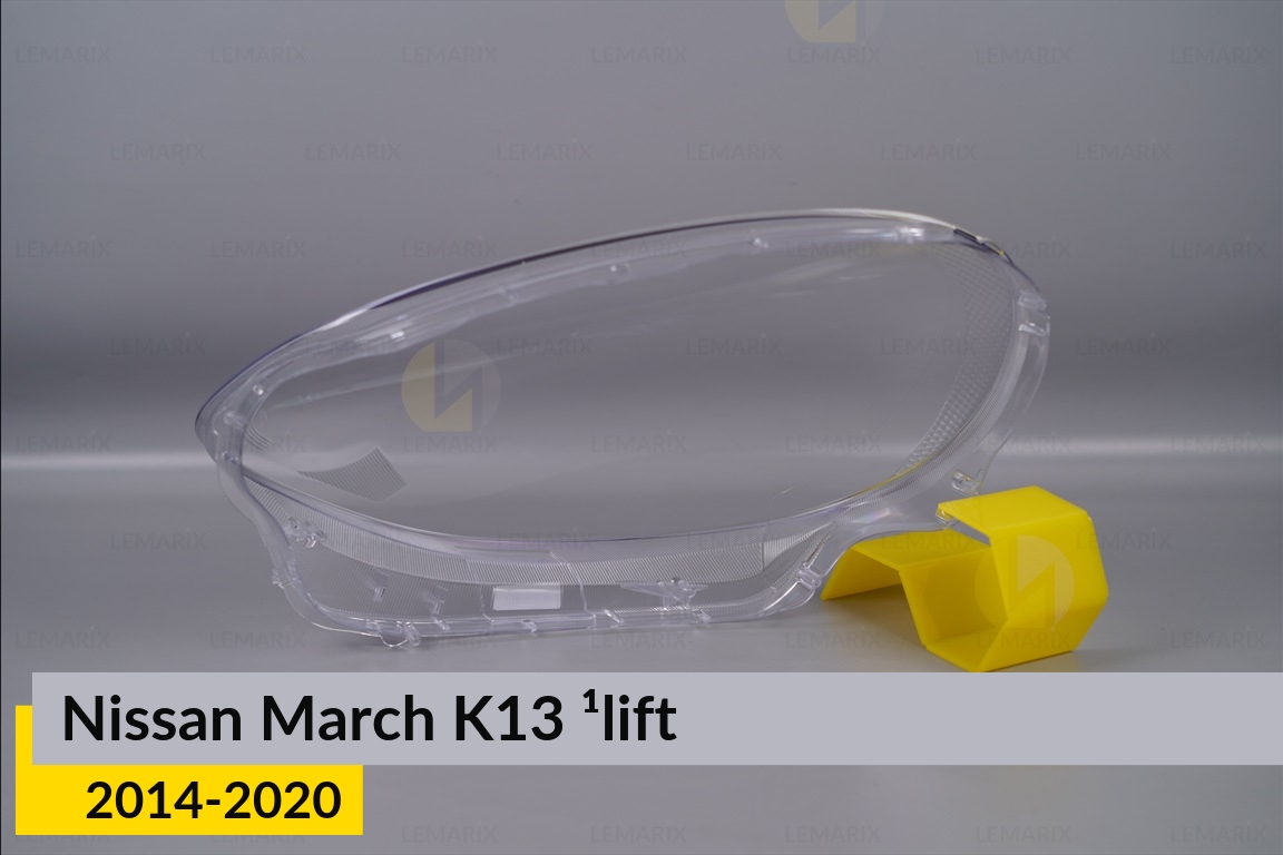 Скло фари Nissan March K13 (2014-2020) 1 рест праве