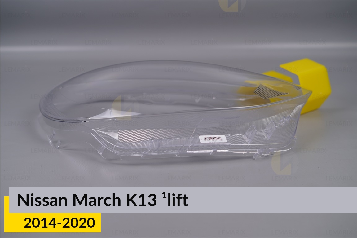 Скло фари Nissan March K13 (2014-2020) 1 рест праве