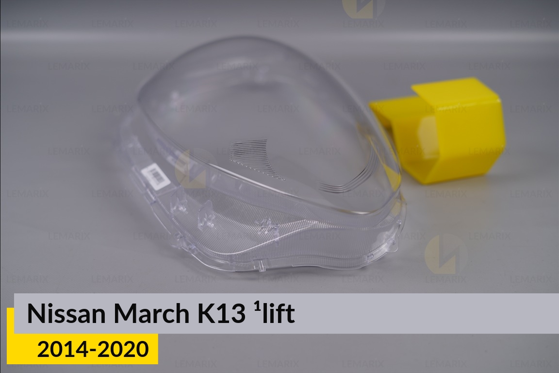 Скло фари Nissan March K13 (2014-2020) 1 рест праве