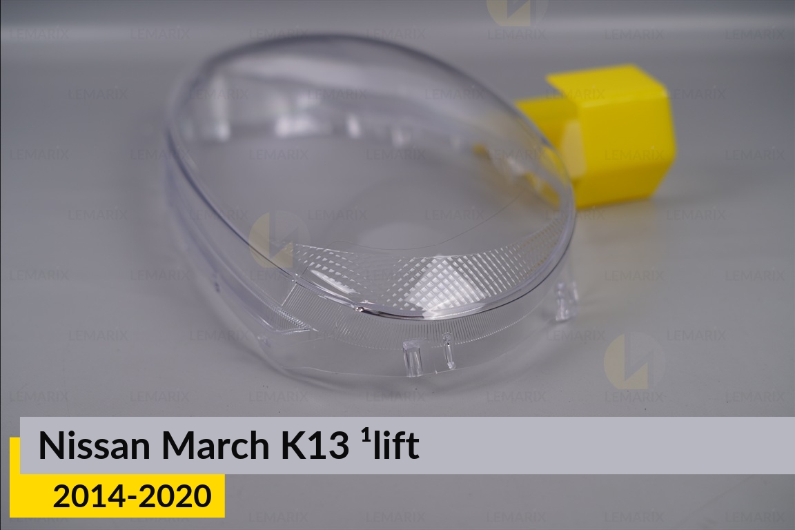 Скло фари Nissan March K13 (2014-2020) 1 рест праве