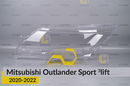 Скло фари Mitsubishi Outlander Sport (2020-2022) 3 рест ліве