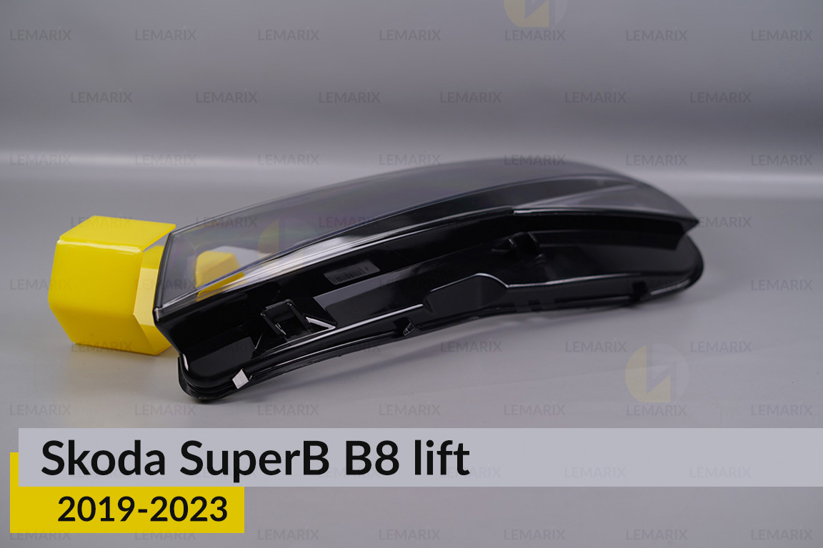 Скло фари Skoda SuperB B8 (2019-2023) рест ліве