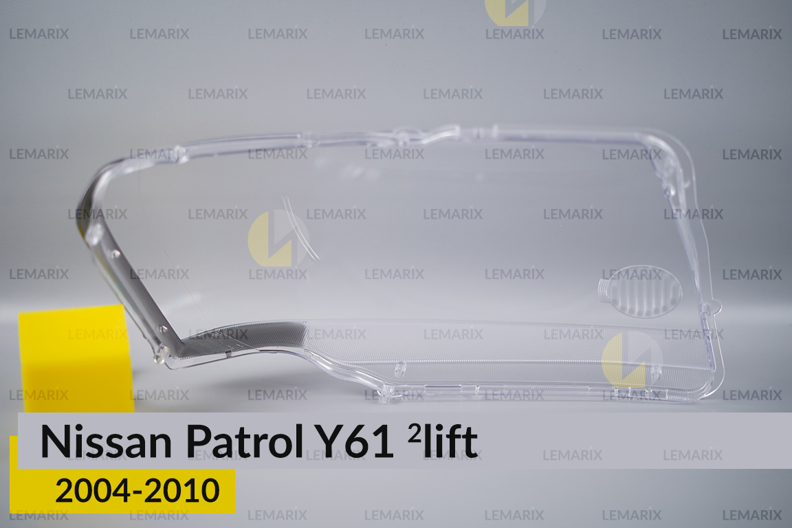 Стекло фары Nissan Patrol Y61 (2004-2010) 2 рест левое