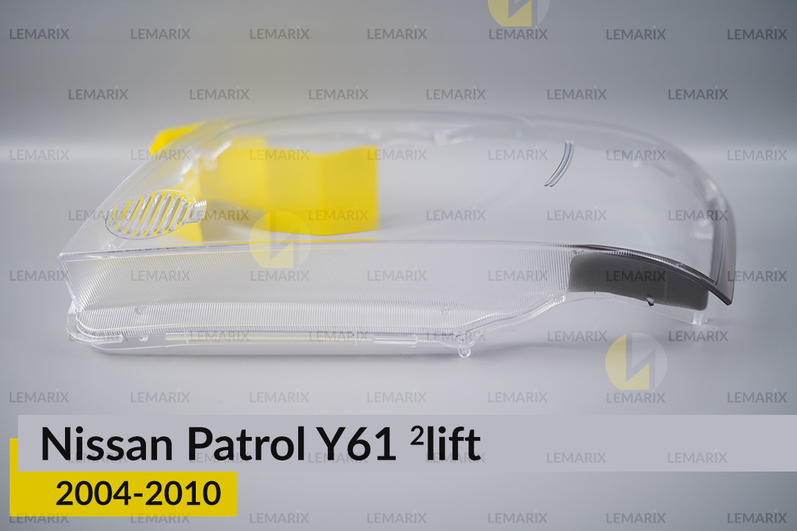 Стекло фары Nissan Patrol Y61 (2004-2010) 2 рест левое