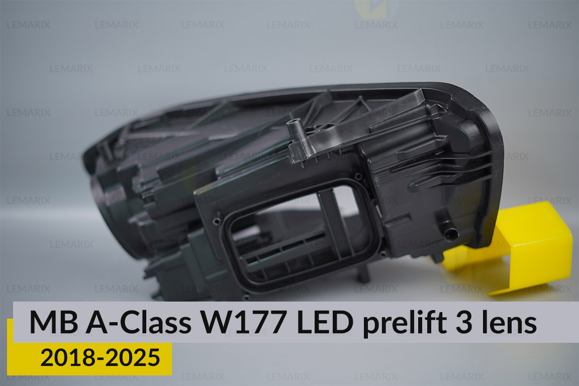Корпус фари Mercedes-Benz A-Class W177 LED 3 лінзи (2018-2025) дорест лівий