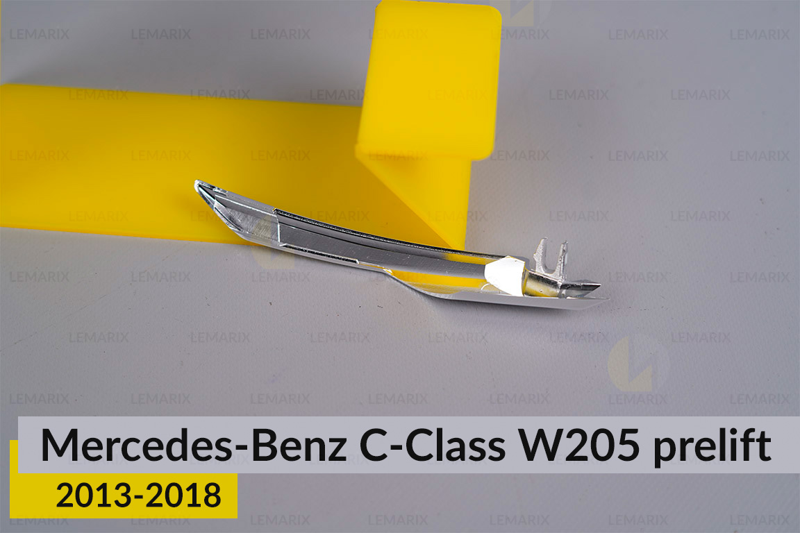 Хромированная декоративная маска боковая инфо Mercedes-Benz C-Class W205 (2013-2018) дорест правая