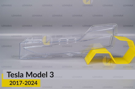 Стекло противотуманной фары Tesla Model 3 (2017-2025) левое