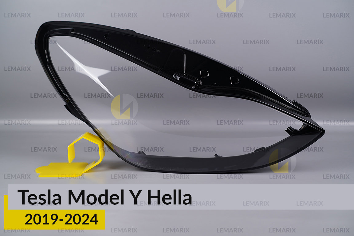 Скло фари Tesla Model Y Hella (2019-2023) праве