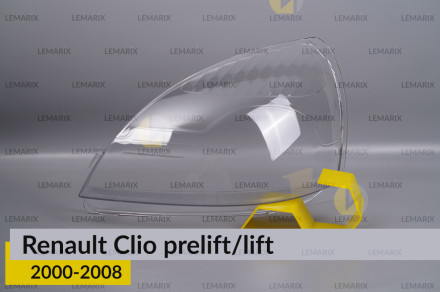 Стекло фары Renault Clio (2000-2008) дорест/рест левое