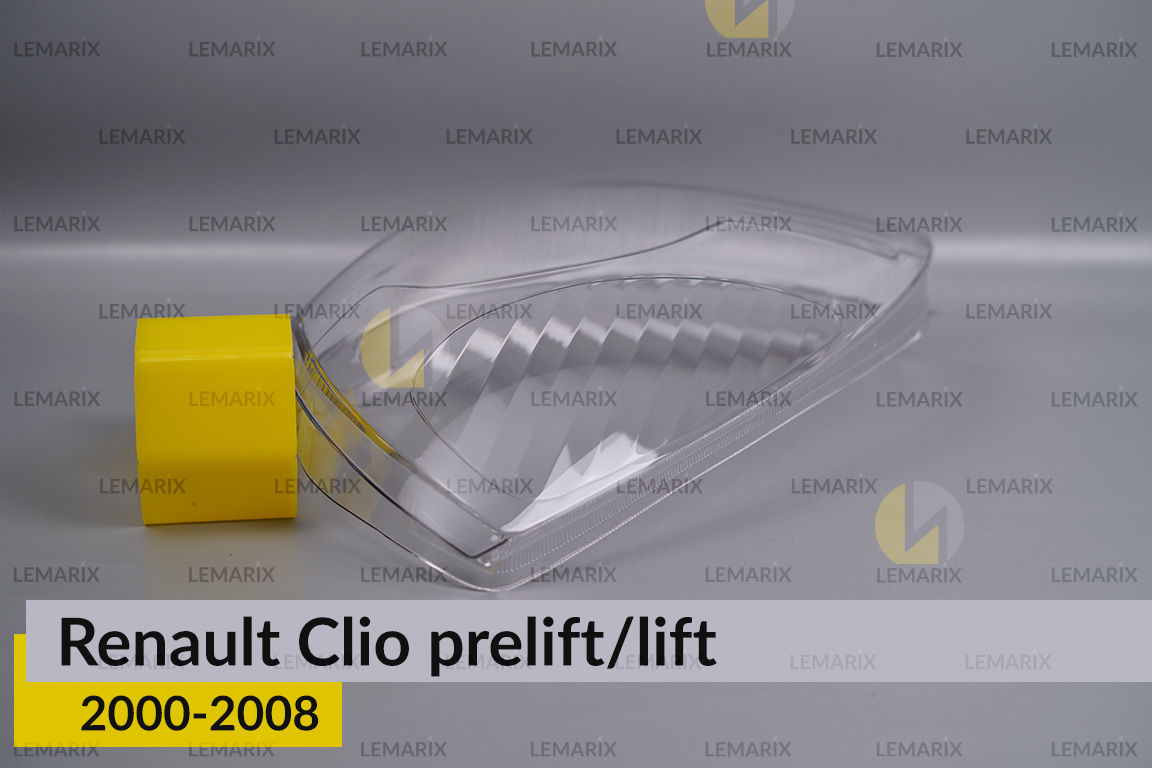 Стекло фары Renault Clio (2000-2008) дорест/рест левое