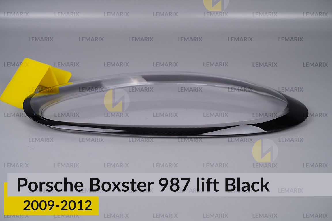 Стекло фары Porsche Boxster 987 Black (2009-2012) рест правое
