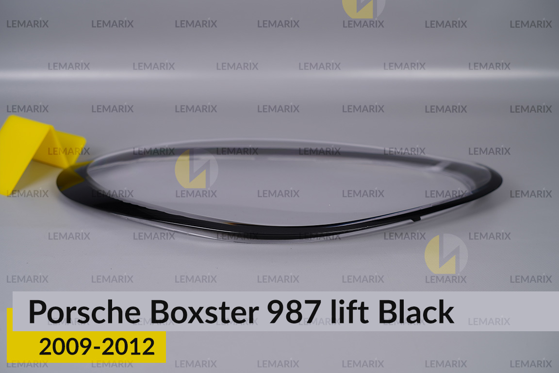 Стекло фары Porsche Boxster 987 Black (2009-2012) рест правое