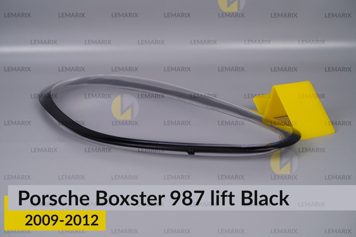 Стекло фары Porsche Boxster 987 Black (2009-2012) рест правое