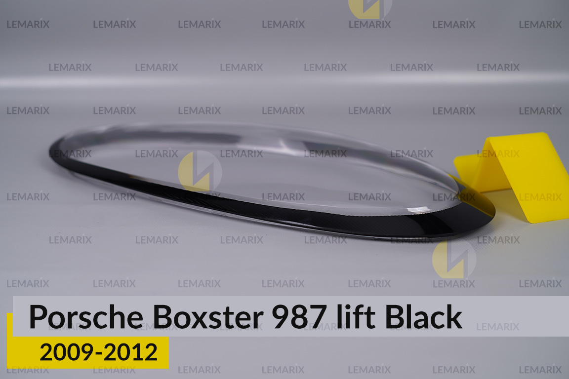 Стекло фары Porsche Boxster 987 Black (2009-2012) рест правое