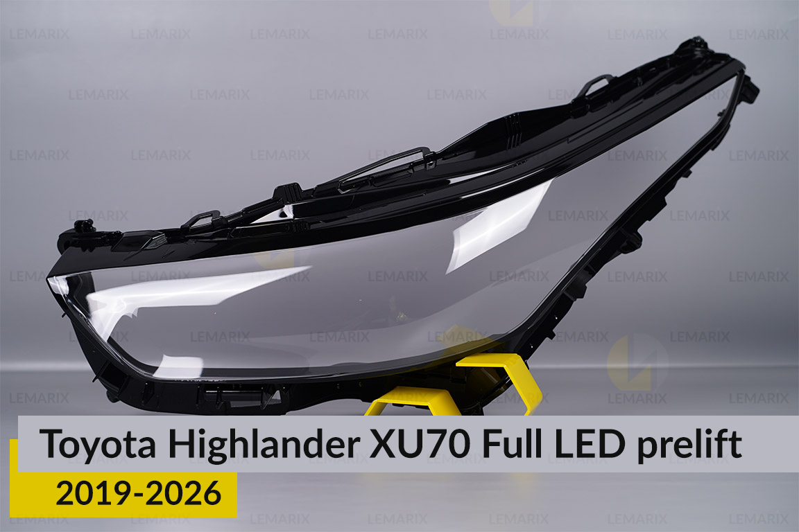 Скло фари Toyota Highlander XU70 Full LED (2019-2026) дорест ліве