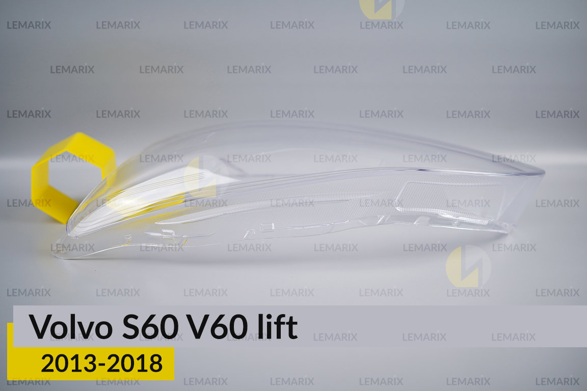 Скло фари Volvo S60 V60 (2013-2018) рест ліве