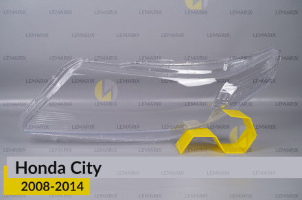 Стекло фары Honda City (2008-2014) левое